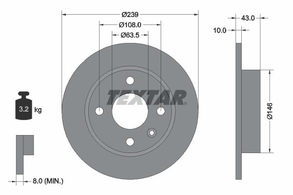 TEXTAR 92050900 Brake Disc
