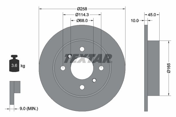 TEXTAR 92056400 Brake Disc