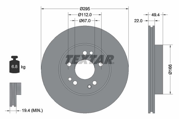 TEXTAR 92057300 Brake Disc