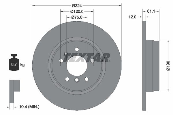 TEXTAR 92058400 Brake Disc