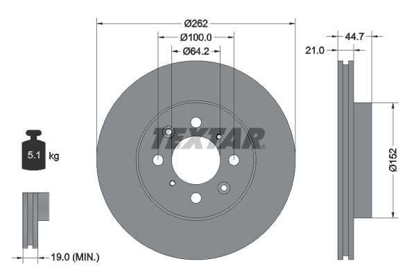 TEXTAR 92060903 Brake Disc