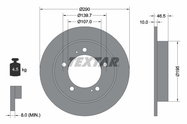 TEXTAR 92066003 Brake Disc