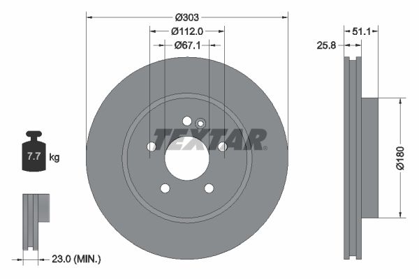 TEXTAR 92089905 Brake Disc