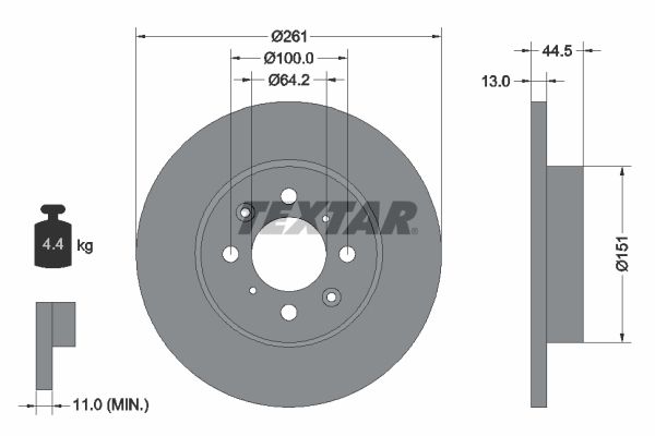 TEXTAR 92090100 Brake Disc