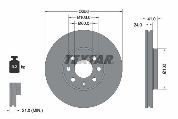 TEXTAR 92091803 Brake Disc