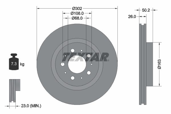 TEXTAR 92092300 Brake Disc