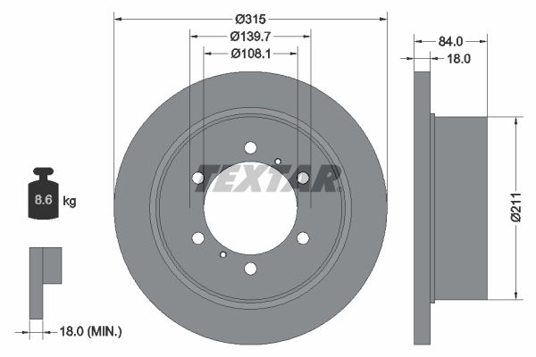 TEXTAR 92093100 Brake Disc
