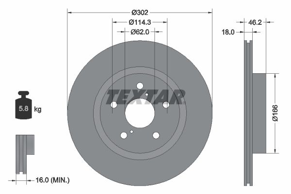 TEXTAR 92093500 Brake Disc