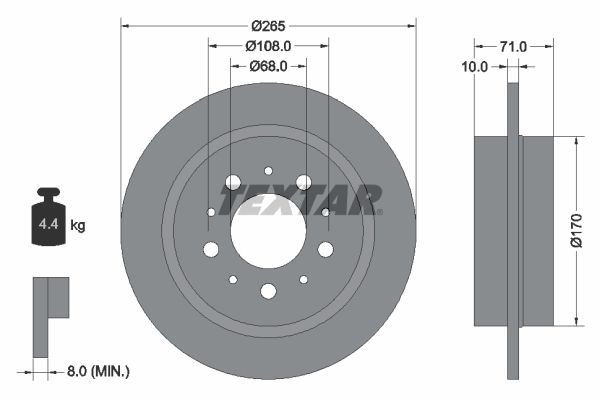 TEXTAR 92097800 Brake Disc