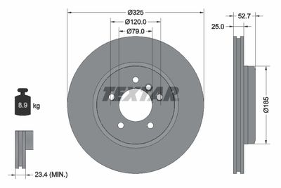 Brake Disc TEXTAR 92106905