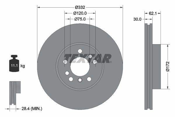 TEXTAR 92107205 Brake Disc