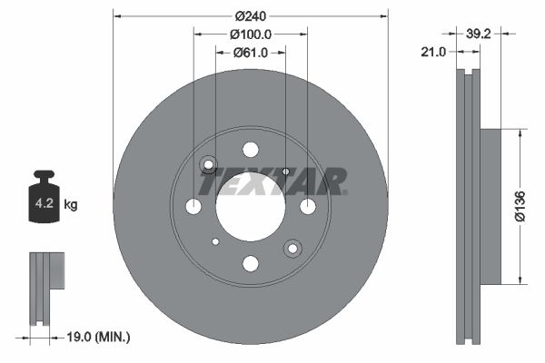 TEXTAR 92110300 Brake Disc
