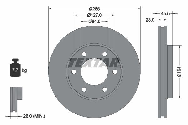 TEXTAR 92113000 Brake Disc