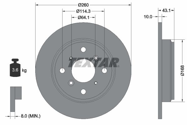 TEXTAR 92114300 Brake Disc