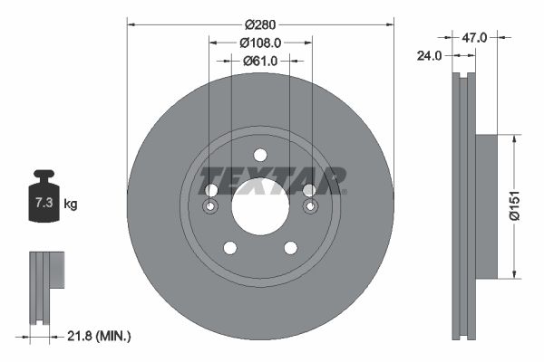 TEXTAR 92118903 Brake Disc