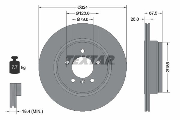 TEXTAR 92123103 Brake Disc