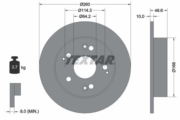 TEXTAR 92125103 Brake Disc