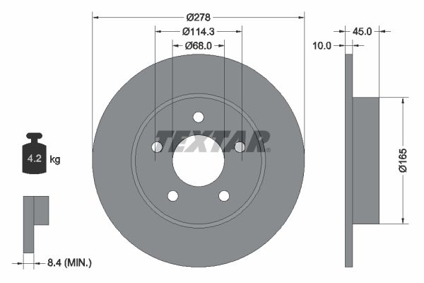 TEXTAR 92125703 Brake Disc