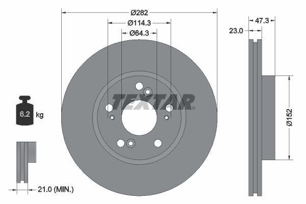 TEXTAR 92128400 Brake Disc