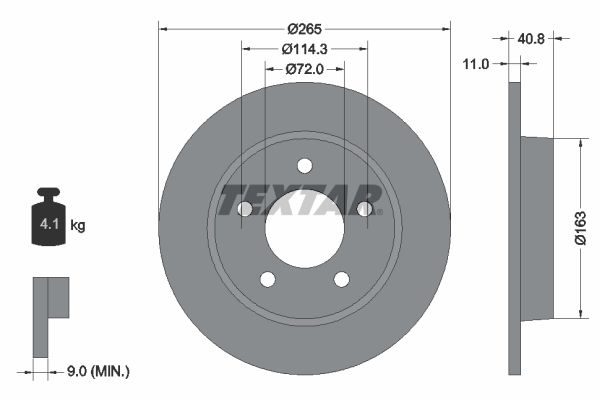 TEXTAR 92130500 Brake Disc