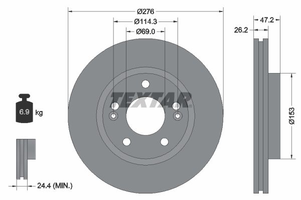 TEXTAR 92131000 Brake Disc
