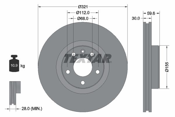 TEXTAR 92132305 Brake Disc