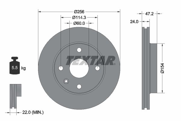 TEXTAR 92133500 Brake Disc