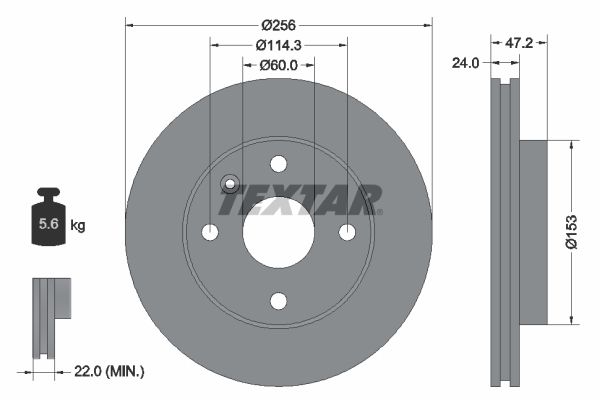 TEXTAR 92133600 Brake Disc