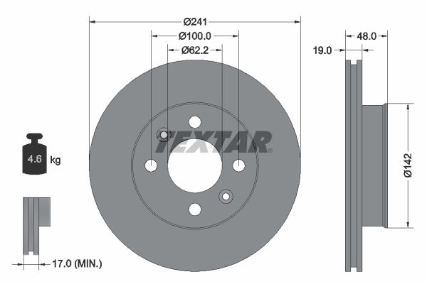 TEXTAR 92134103 Brake Disc