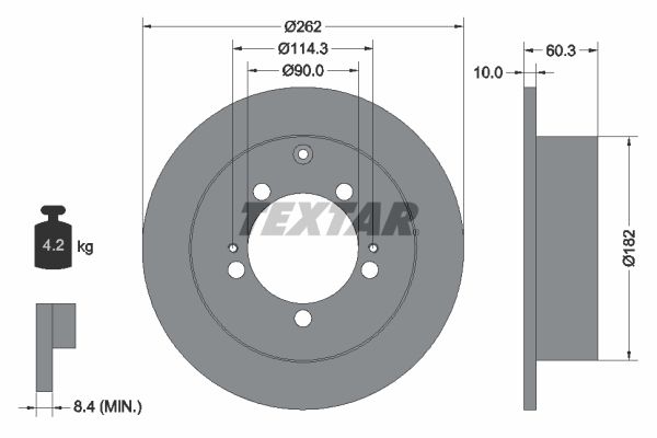 TEXTAR 92136103 Brake Disc