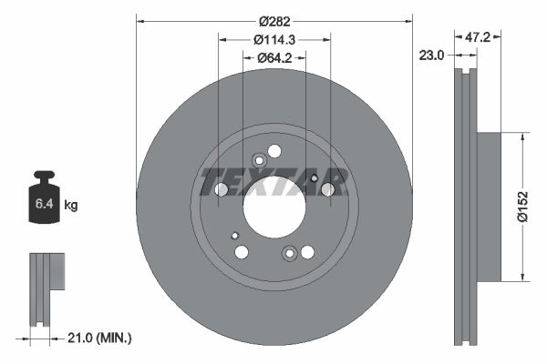 TEXTAR 92144403 Brake Disc