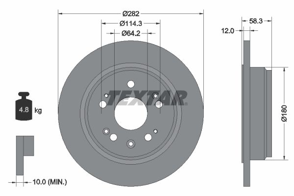 TEXTAR 92144500 Brake Disc