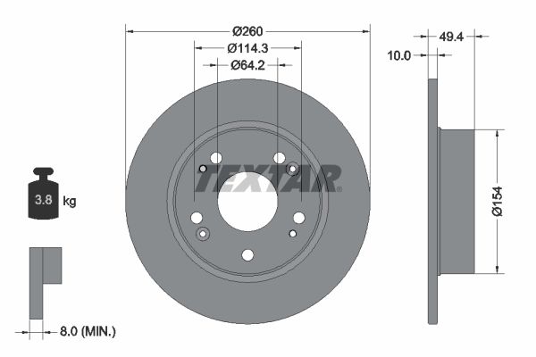 TEXTAR 92144603 Brake Disc