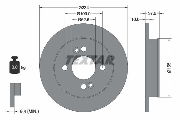 TEXTAR 92147203 Brake Disc