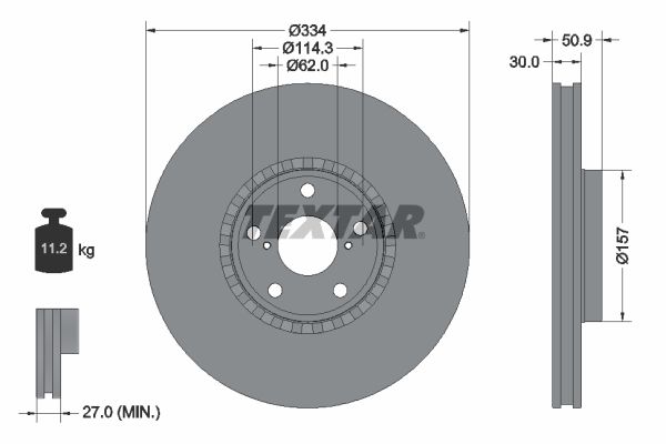 TEXTAR 92147803 Brake Disc