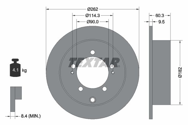 TEXTAR 92148600 Brake Disc