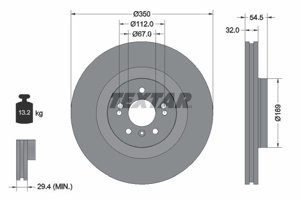 TEXTAR 92150705 Brake Disc