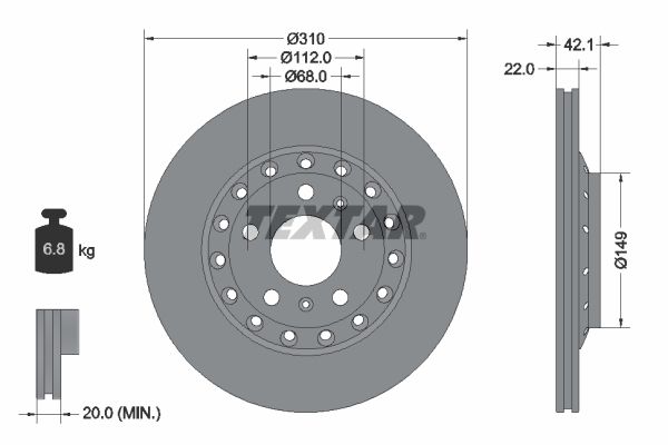 TEXTAR 92152303 Brake Disc