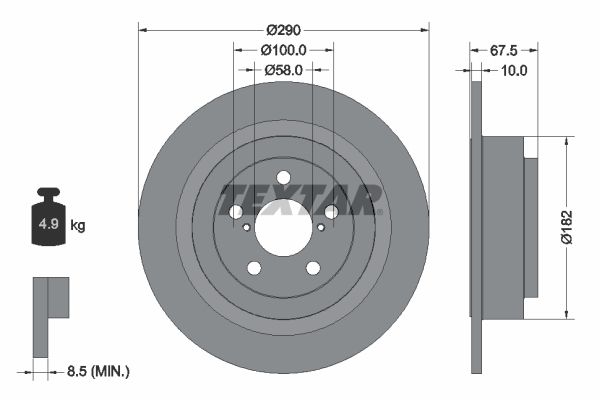 TEXTAR 92158800 Brake Disc