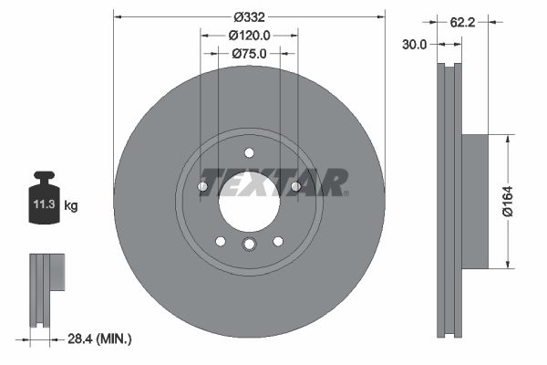 TEXTAR 92160805 Brake Disc