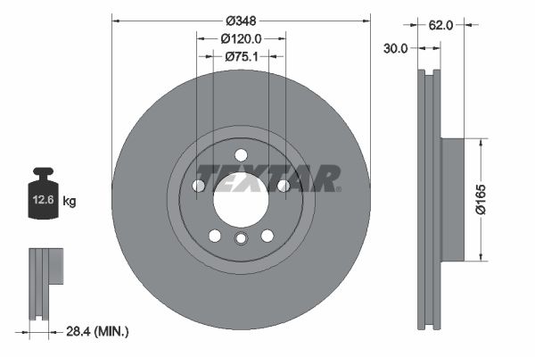 TEXTAR 92160905 Brake Disc