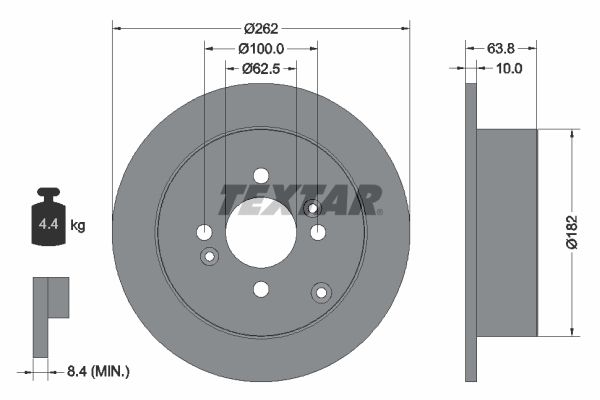 TEXTAR 92161303 Brake Disc