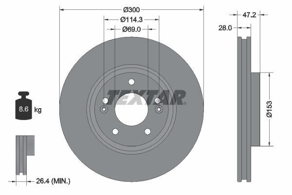 TEXTAR 92166505 Brake Disc