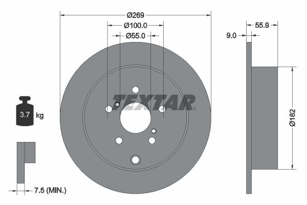 TEXTAR 92170403 Brake Disc