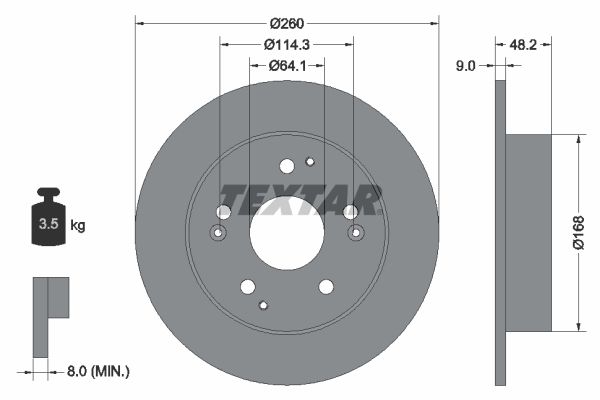 TEXTAR 92172103 Brake Disc