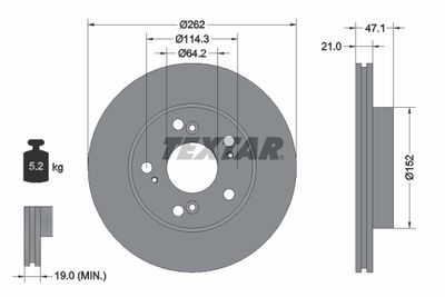 Brake Disc TEXTAR 92175803