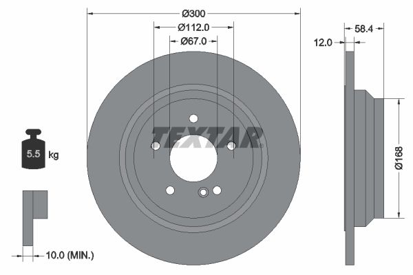 TEXTAR 92176503 Brake Disc
