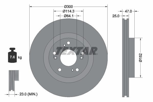 TEXTAR 92177903 Brake Disc