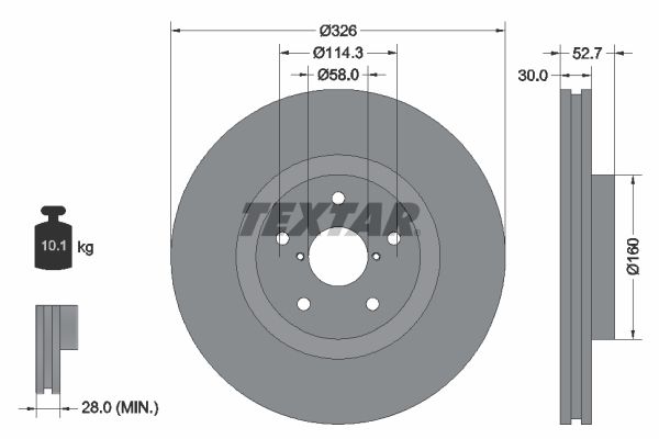 TEXTAR 92194303 Brake Disc