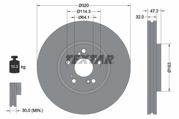 TEXTAR 92194900 Brake Disc